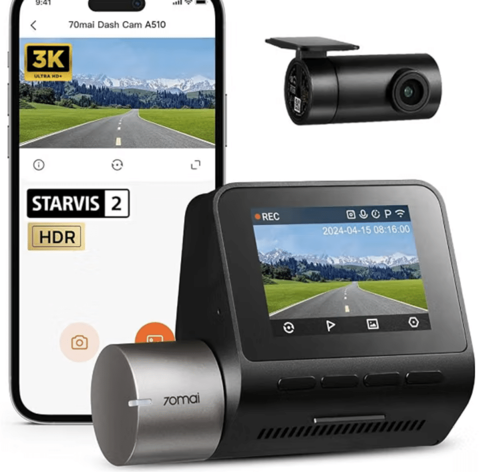 70mai A510 HDR 3K Dual Channel Dash Cam