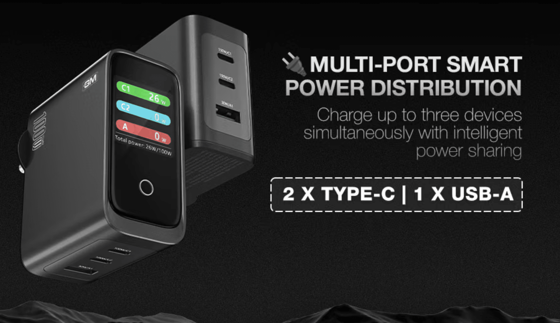 GM G+ DisplayPulse 100W GaN Fast Charger
