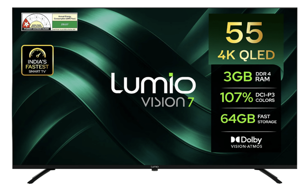 Lumio Vision 7 2026 139 cm 55 inches 4K Ultra HD Smart QLED Google TV