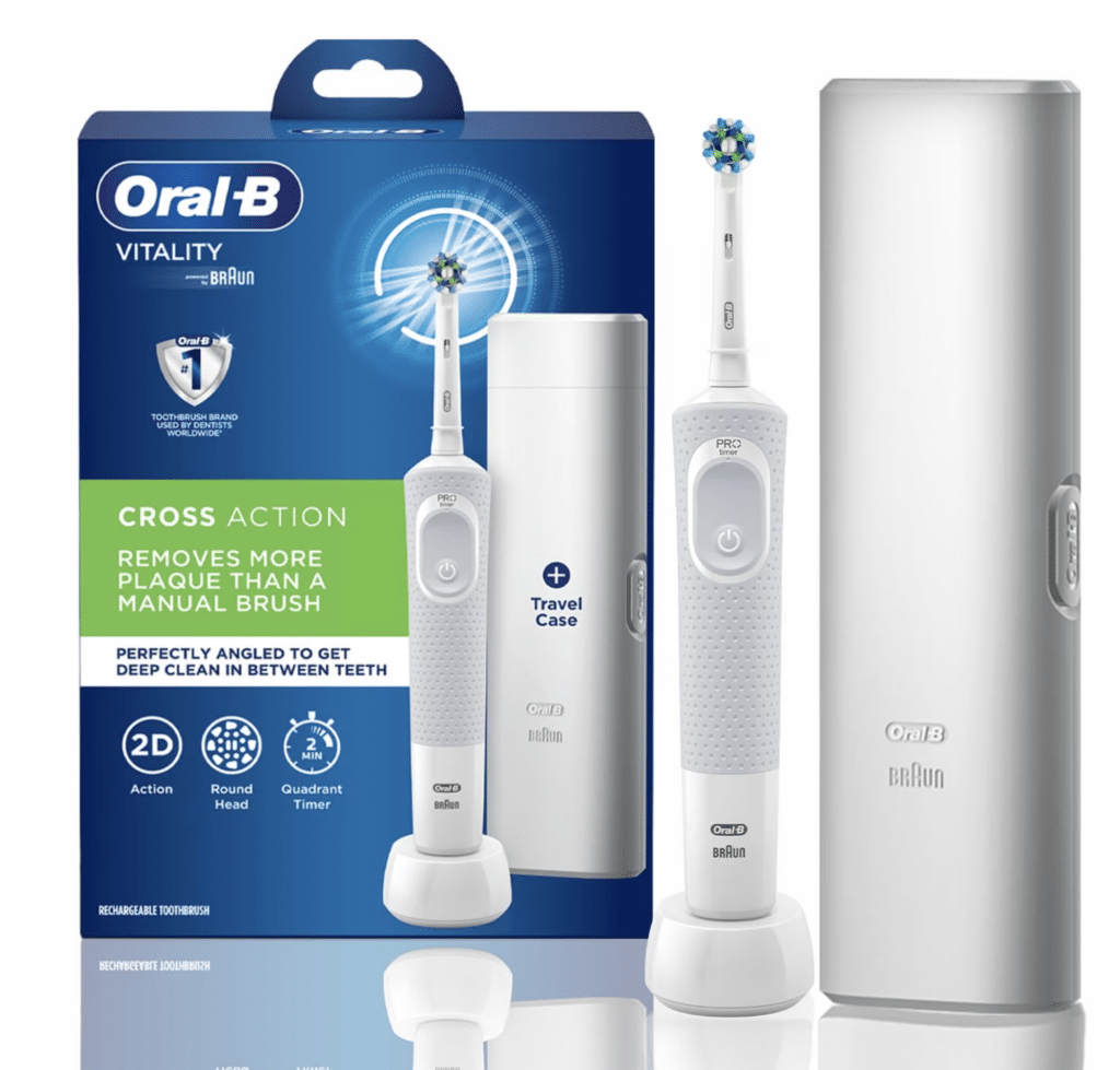 Oral B Vitality Rechargeable Rotating Electric Toothbrush box